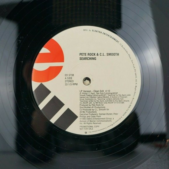 PETE ROCK & CL SMOOTH Searching Single 12" Vinyl - Picture 4 of 5